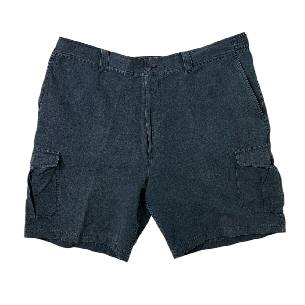 Vintage‎ Silk Blend Mens Shorts Cargo Charcoal Gray Casual 38